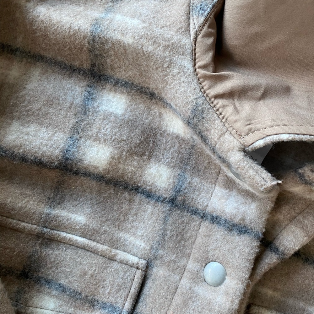 J. Crew Plaid Jacket in Brown and Cream - Picture 3 of 4